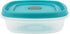 Bundle Rubber maid Food Storage Containers 3 Cup Food Storage Containers 7 Peice Set, Teal Easy Find Lids, 3 Containers, 3 Lids Chalk Pen And Chal...