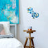 Lizard Wall Decor, Metal Gecko Decoration Hanging Art for Outdoor Backyard Fence Patio Garden or Indoor Home Bathroom, 14-Inch (Blue)...