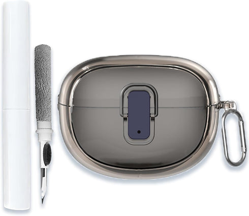 Case Cover for Bose Ultra Open Earbuds,Clear Soft TPU Protective Cover with Keychain and Cleaner Kit for Women Men Shockproof Skin,Clear Gray....