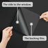 Window Privacy Film Static Cling Total Blackout 100% Anti UV Window Film Black Removable Plastic Glass Covering Window Tint for Home Office (11.8"...