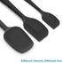 Silicone Spatula 3-piece Set, Ergonomic Handle High Heat-Resistant Spatulas, Non-stick Rubber Spatulas with Stainless Steel Core, Black...
