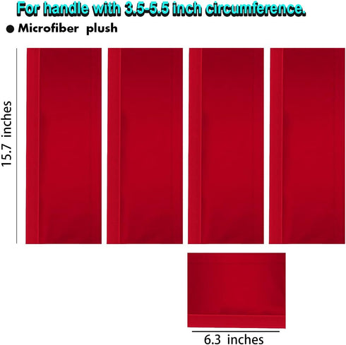 Volecy Refrigerator Door Handle Covers, Set of 5 Washable Red Cloth Decorations Keep Kitchen Appliance Clean for Fridge Microwave Stove Bathroom Handles Keep Off All Stains Dust Dirty Fingerprint