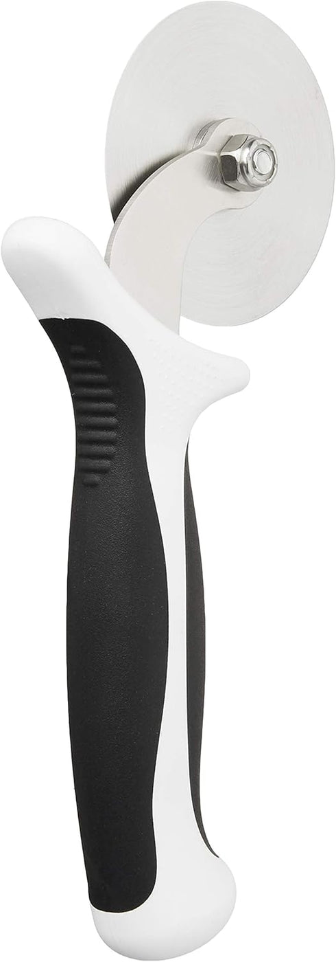 Mercer Culinary Millennia Pizza Cutter with White Handle, 2-3/4 Inch Wheel, Stainless Steel...