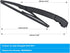 Rear Wiper Arm Blade Kit for 2015-2021 Jeep Renegade SUV Back Windshield Wiper 68256590AA...