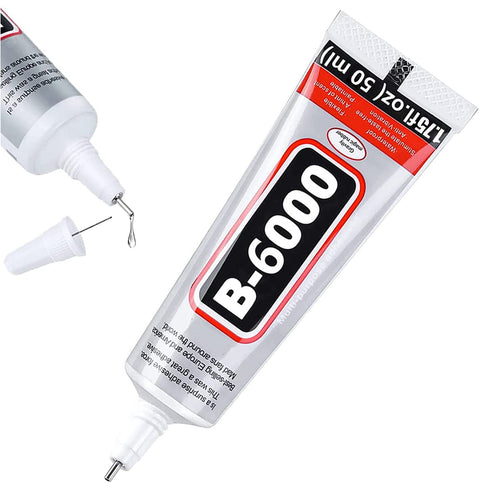 B6000 Jewelry Glue Clear Rhinestone, Inlay Glue, Pendant Adhesive, 50g Craft Adhesive Glue with Precision Tip Multifunctional Fabric Glue (50ML)...