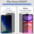 Privacy Screen Protector with Front Camera Cover Compatible for Phone 13 Pro Max/Phone 14 Plus,Anti-Spy Tempered Glass Screen Protection and Spy C...