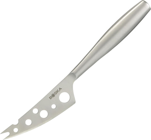 BOSKA Stainless Steel Cheese Knife - Copenhagen Nr.2 For All Types of Cheese - Multi-Functional Cheese Slicer - Handheld Slicer - Silver Non-Stick...