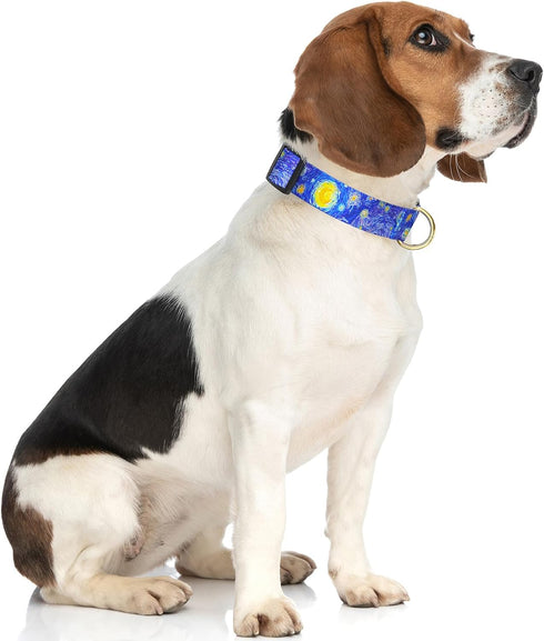 Dog Collar, Adjustable Dog Collars for Medium Dogs, Cute Puppy Collar for Boy and Girl Dogs, Soft Nylon Pet Collar with Quick Release Buckle for W...