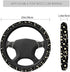 Swono Daisy Floral Car Steering Wheel Cover Cute Daisy Flower Pattern Safe Driving Anti-Slip Steering Wheel Covers Steering Wheel Protection No Sm...