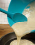 RSVP International Ela's Favorite Silicone Spatula Spoon, Turquoise, 11" | BPA-Free Silicone | Mix Thick Batters, Scrape Sauces, Stir Pasta, & Mor...