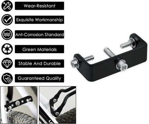 DS. DISTINCTIVE STYLE Bike Rear Rack Mount Adapter with Screws (Black)...
