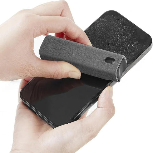 Touchscreen Mist Phone Screen Cleaner for All Phones Laptop and Tablet 2 in 1 Spray and Microfiber Cloth Mini Portable… (Grey)...