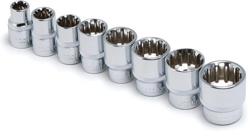 Titan 15203 8-Piece 3/8-Inch Drive SAE Spline Socket Set...