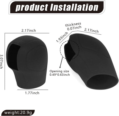 2 PCS Car Shift Cover, Environmentally Friendly Silicone Open Anti-Slip Automatic Knob Gear Lever Protective Cover, Universal Decorative Accessori...