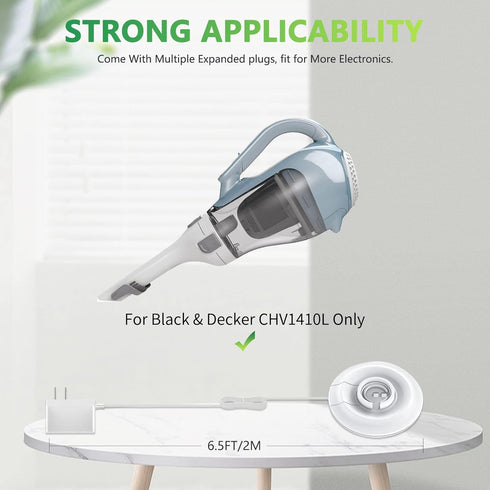 Charger for Black and Decker CHV1410L Dustbuster Cordless Handheld Vacuum Replacement for Black and Decker Power Adapter Supply P/N 90571555-09...