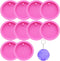 10 Pack Round Keychain Silicone Mold Flat Circle Resin Molds with Hole, Keychain Charms Epoxy Resin Molds Casting Molds for DIY Earrings, Keychain...