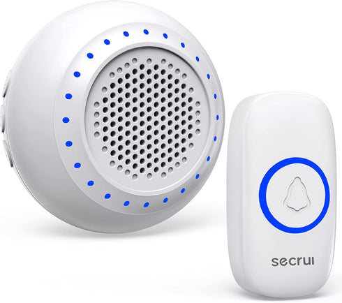 SECRUI Wireless Doorbell, Door Bell Ringer Wireless 1000 Feet with 5 Volume Levels, Waterproof and dustproof, 32Chimes & LED Flash, for Home Class...