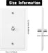 Weewooday 4 Pieces Coax Wall Plate 1-Port TV Cable Cover Outlet Plate F -type Connector Coaxial Cable, Screws Included(White)...