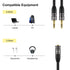 J&D Headphone Splitter 3.5mm Mic Audio Cable, 3.5mm Female to Dual 3.5mm Male Mic Splitter Cable for Cellphone, Headset, PC Durable Copper Shell H...
