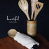 The Art Box Wooden Cooking Spoon Utensils Set of 5 - Kitchen Serving Tools Non-Stick Cookware 12 Inch Wooden Fork, Corner Spoon, Slotted Turner, S...