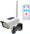 Solar Powered Fake Security Camera, Dummy Simulated CCTV Surveillance System with LED PIR Motion Sensor Detection Light for Indoor Outdoor Home, O...