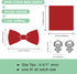 Mantieqingway Bow Ties for Men Bowtie Pocket Square Cufflinks Set Adjustable Pre-tied Bowtie Handkerchief for Wedding...