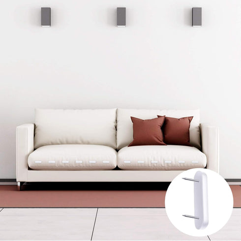 Jetec Plastic Head Double Pins Bed Skirt Holding Pins White Furniture Chair Leg Brooch Glide Nails Holding Brooch for Slipcovers and Bedskirts(30 ...