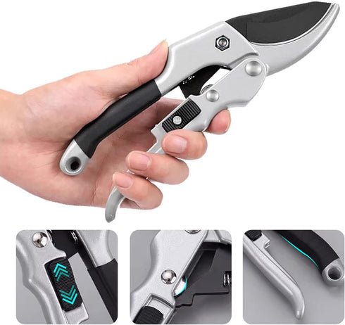 Garden Pruning Shears, Handheld Coated Stainless Steel Blades Scissors Garden Tool, for Cutting Rose, Floral, Tree, Hedge, Garden Clippers for Pla...