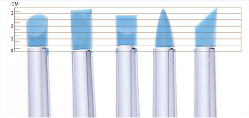 Bao Core Artist Paint Brush Set-5pcs Professional Silicon Brushes Blender for Painting, Masking Fluid,Clay Molding (5pcs Silicon Paintbrush#Blue)...
