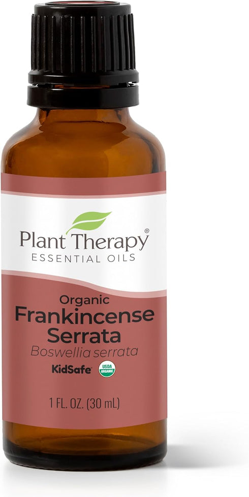 Plant Therapy Organic Frankincense Serrata Essential Oil 100% Pure, USDA Certified Organic, Undiluted, Natural Aromatherapy, Therapeutic Grade 30 ...