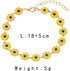 Little Daisy Flower Sunflower Bracelet for Women Girls Dainty White Yellow Multicolor Flower Chain Bracelet Summer Beach Jewelry...