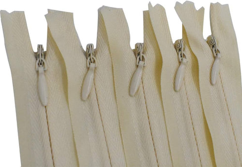 40Pcs 20 Inch Nylon Invisible Zippers Sewing for Tailor Sewing Crafts, Dresses, Skirts, Pillows DIY Crafter's Special (Beige)...