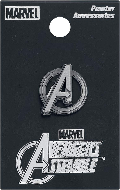 Marvel unisex adult Modern Marvel Avengers Logo Lapel Pin, Silver, 1 US...
