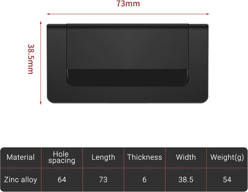 Common Metal pulls 3PCS Drawer Handle Pull,Hidden Furniture Handle,Cabinet Door Pull Ring Handles 2.9" with Screws for Kitchen, Living Room...