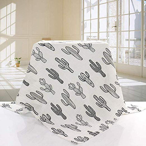 SANNIX Cactus Muslin Swaddle Blankets Cotton Baby Swaddle Wrap Floral Print Burping Cloth & Stroller Cover Baby Blanket...