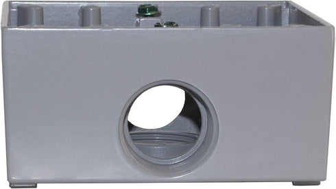 Sigma Engineered Solutions, Gray Sigma Electric 14357 1-Inch 3 Hole 2-Gang Box...