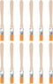 uxcell 5" Paint Brush 0.5" Width Soft Nylon Bristle with Wood Handle for Wall, Cabinets, Fences Yellow 12Pcs...