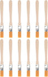 uxcell 5" Paint Brush 0.5" Width Soft Nylon Bristle with Wood Handle for Wall, Cabinets, Fences Yellow 12Pcs...