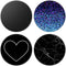 Multi-Function Cell Phone Stand, Blue Black Marble Heart Expanding Stand Grip for Smartphones and Tablets (4 Pack), PENGY-45...