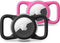 Waterproof Airtag Dog Collar Holder, Silicone & ABS Airtag Holder for Dog & Cat Collars, Ultra-Durable, Lightweight and Protective Airtag Case (Bl...