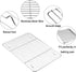 TeamFar Baking Rack, Cooling Roasting Rack Stainless Steel for Baking Sheet Oven Pan, Healthy & Rust Free, Oven & Dishwasher Safe - Set of 3 (15.2...
