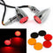 MISS MOLY Chrome Motorcycle LED Turn Signals RED Light Brake Running Tail Light Bullet...
