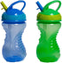Nuby 2 Count Flip and Tip Hard Straw Cup, 10 Ounce (Blue/Green)...