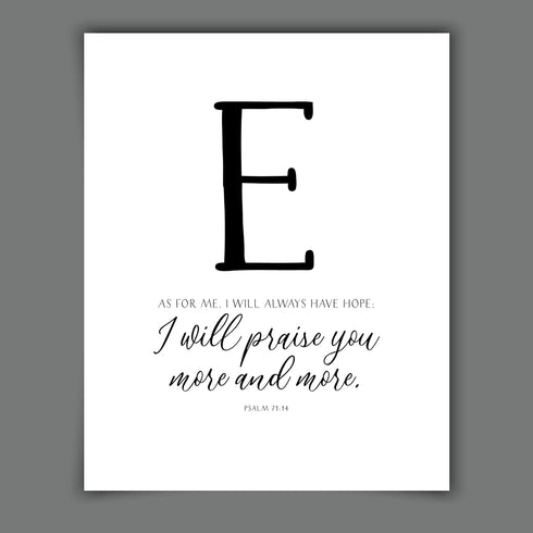 Scriptionery HOPE Christian Wall Art Set of 4 | Black and White Bible Verse Prints | Faith-Based Scripture Decor for Entryway, Prayer Room, Living...