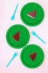 DecorRack 30 Small Plastic Plates, Heavy Duty 7 inch Disposable Party Ware for Kids Birthday, Cake Dessert Plates, Holiday Tableware, Green (Pack ...