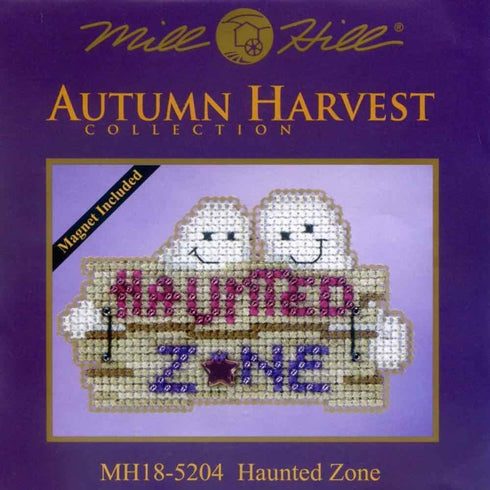 Haunted Zone Beaded Halloween Counted Cross Stitch Kit Mill Hill 2105 Autumn Harvest MH185204...