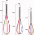 8/10/12 Inch Stainless Steel Egg Blender Balloon Whisk, Manual Whisk Blender, Kitchen Baking Utensils, Cream Butter Whisk (Color : Rainbow 10 Inch...