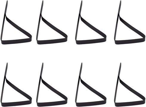 Stainless Steel Tablecloth Clips Adjustable for 1.5 inch Thick Table Angle Clamps Table Cloth Holders (8, Black, one Size)...