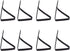 Stainless Steel Tablecloth Clips Adjustable for 1.5 inch Thick Table Angle Clamps Table Cloth Holders (8, Black, one Size)...