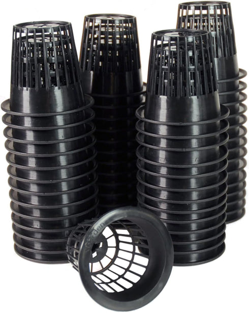 xGarden - Heavy Duty Net Pots - Wide Lip & Slotted Sides - for Hydroponics & Aquaponics - UV Resistant & BPA Free Plastic - Indoor or Outdoor Grow...